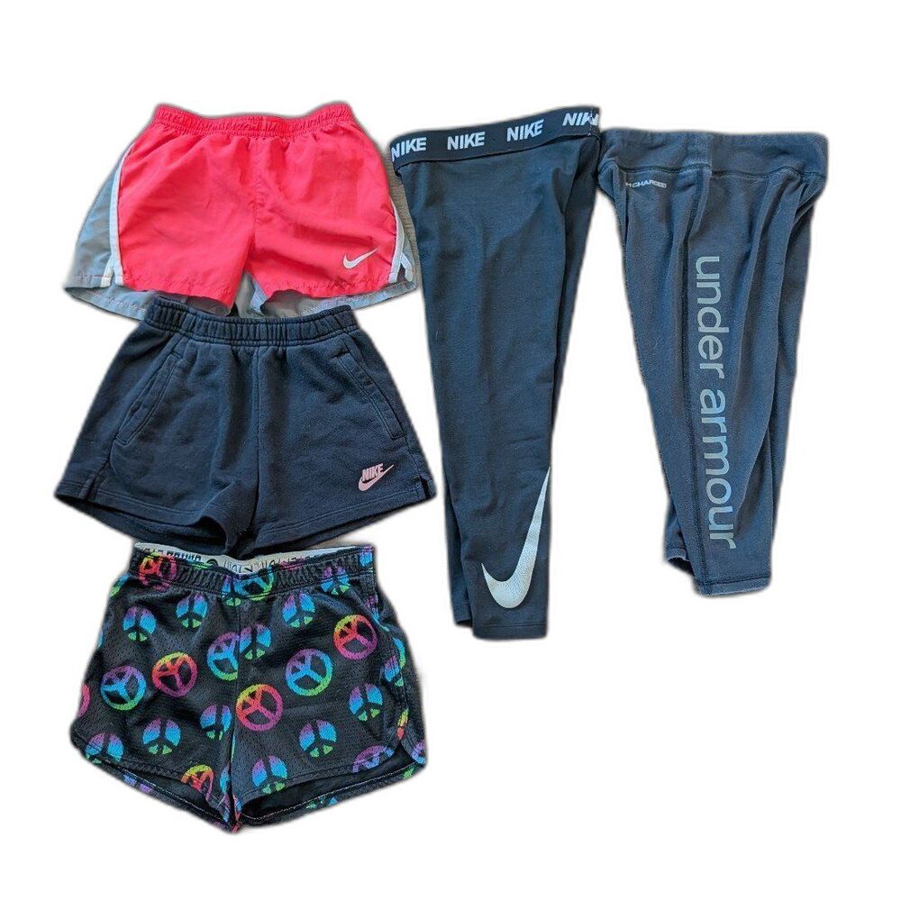 Girls Shorts & Crop Leggings Bundle Size S Nike Under Armour
